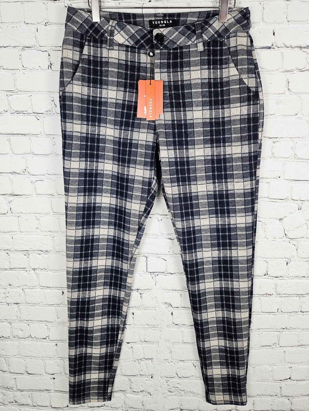 YOUNG LA | Dapper plaid skinny ankle pants